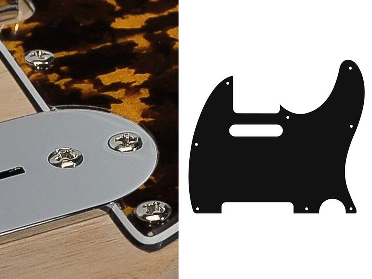 Boston TE-310-RY pickguard, Teaser, standard, 3 ply, tiger yellow