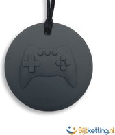 Bijtketting Game On | Game Disk | Intensieve Kauwketting - Zwart