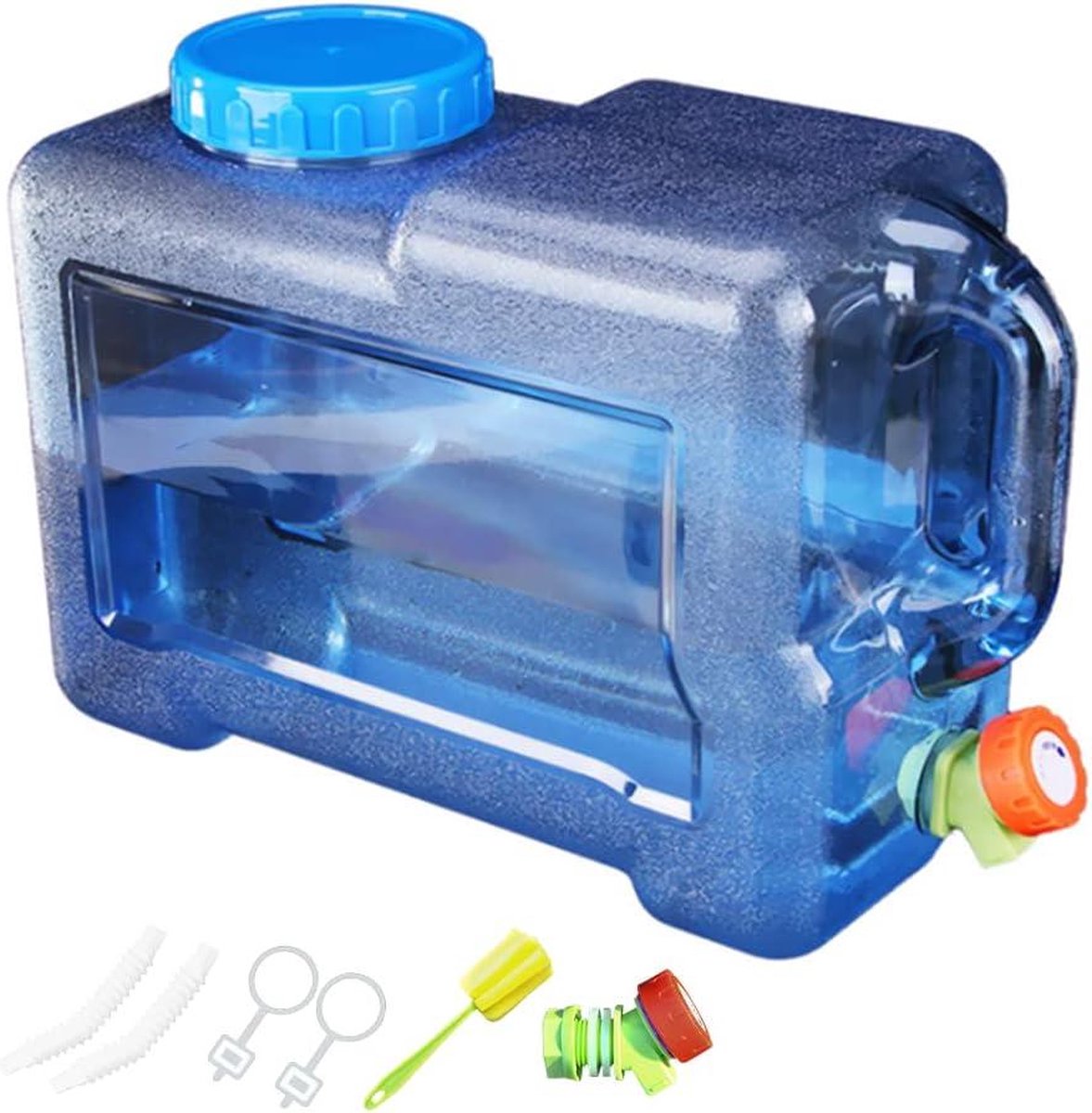 Waterjerrycan – 10 Liter, Met Kraan, Voedselveilig, BPA-vrij, Blauw – Voor Camping, Auto & Outdoor – Brede Hals, Makkelijk Schoon Te Maken