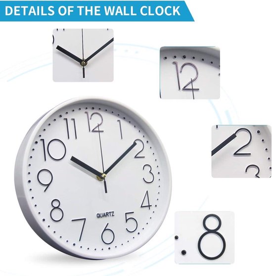 DIXTIME Wandklok XXL 3D Look Bruin Bronzen Cirkel 50x70 cm stil Mechanisme Gr/038
