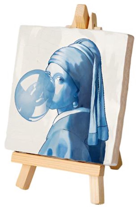 Kunsttegeltje Mens & Palma - Hidden Pearls - Met Houten Ezeltje