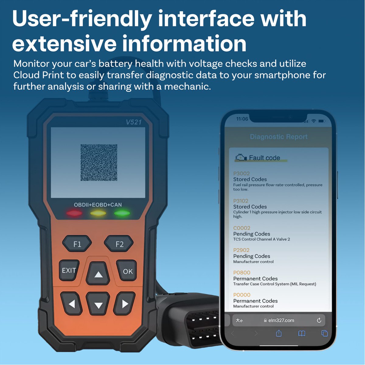 OBD2 Diagnoseapparaat Upgraded Auto Scanner thumbnail 4