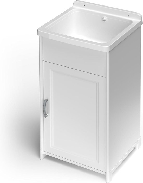 Lavoar Freestanding MIAMI  Chiuveta De Baie  Din Compozit Krion, 45 X 40 X 86 Cm Alb Lavoarmiami