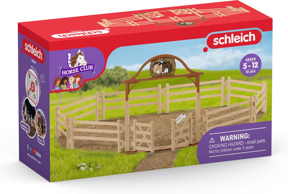 schleich HORSE CLUB - Paardenwei met toegangspoort - Accessoires - Kinderspeelgoed voor Jongens en Meisjes - 5 tot 12 jaar - 42434 — afbeelding 7