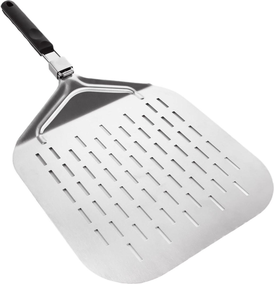 Opvouwbare roestvrijstalen Pizzaschep 327 x 6 x 425 cm Geperforeerd Zilverkleurig Pizzaschep
