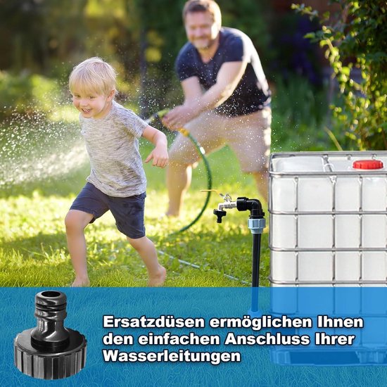 IBC 3/4 inch zwanenhals uitloopkraan, IBC Tank S60 x 6 kraan