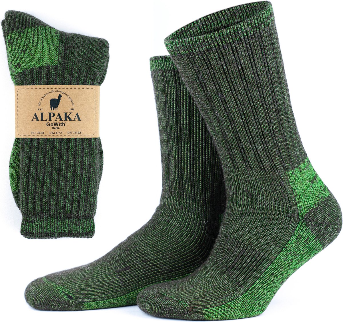 GoWith Diabetes Alpaca Wollen Sokken-2 paar-Thermosokken-Maat 35-38