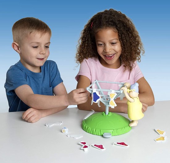 Megableu Oma's Woeste Waslijn - Grappig Actiespel voor Kinderen - Vanaf 4 Jaar - 2-4 Spelers - Kinderspel met Draaiende Waslijn van Megableu — afbeelding 5