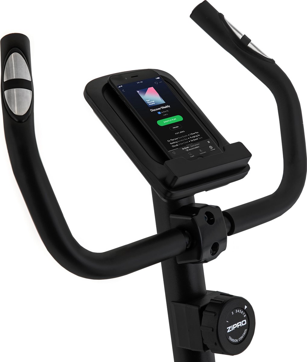 Afbeelding 3 van Zipro One S Gold Hometrainer Magnetische Fiets, Hartslagsensoren, Gemakkelijk te transporteren, Antislippedalen, Flessenhouder, Homegym, Stabiele structuur, Max. gebruikersgewicht 110 kg, zwart en goud