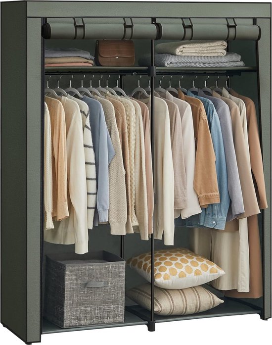 Brabantia Linn Kledingrek, Multifunctioneel, Bamboe Roede, Hangplek, Hoogte Verstelbare Rekken, Antislipvoetjes, Drogen, Plaats voor 28 Kleerhangers, Ruimtebesparend Opbergen, Black, Small