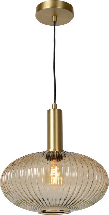 Lucide MALOTO - Hanglamp - Ø 30 cm - 1xE27 - Amber