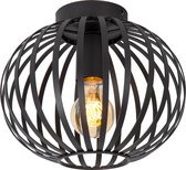 Lucide MANUELA –SYLVAN - Plafonnière (Plafondlamp) - Ø 25,5 cm - 1xE27 - Zwart
