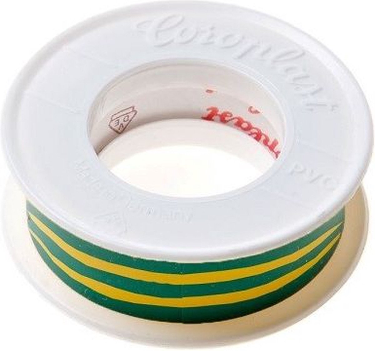 COROPLAST Isolatietape 19mm x 25m geel/groen