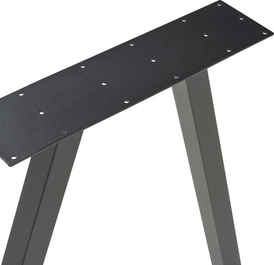 Meubelpoot schuin U tafelpoot 40x43 cm set van 2 tot 100 kg zwart mat