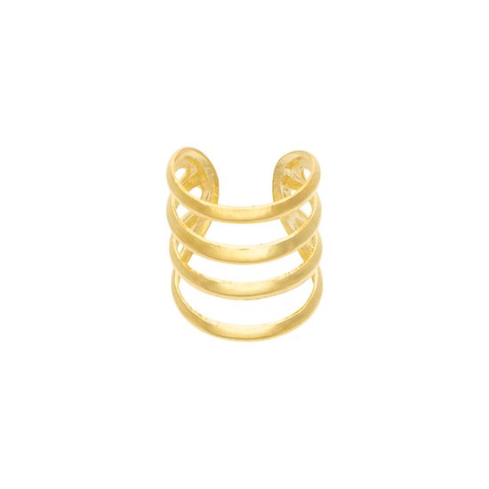 Boucles d'oreilles | Manchette d' Ear | Bijou d'oreille plaqué or , quatre anneaux