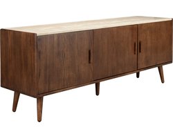Dutchbone Arda Buffet Travertin / Bois - Beige