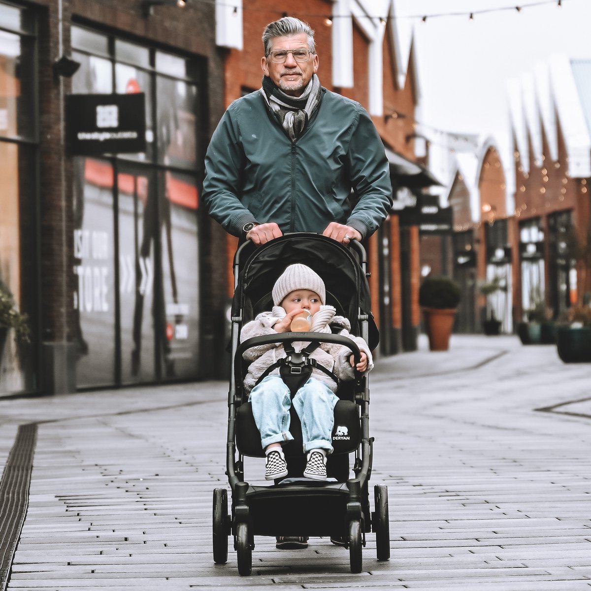Deryan Rolo XL Buggy - Lichtgewicht Plooibuggy - Inklapbaar - Nougat – foto 3