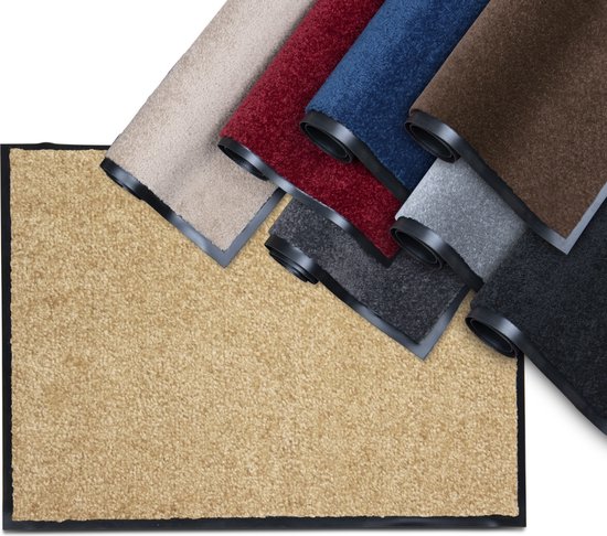 StudioM Deurmat - Deurmat Binnen - Droogloopmat - 90x120 cm - Classic Pro - Beige - Schoonloopmat - Deurmat binnen antislip - Gemaakt in Benelux