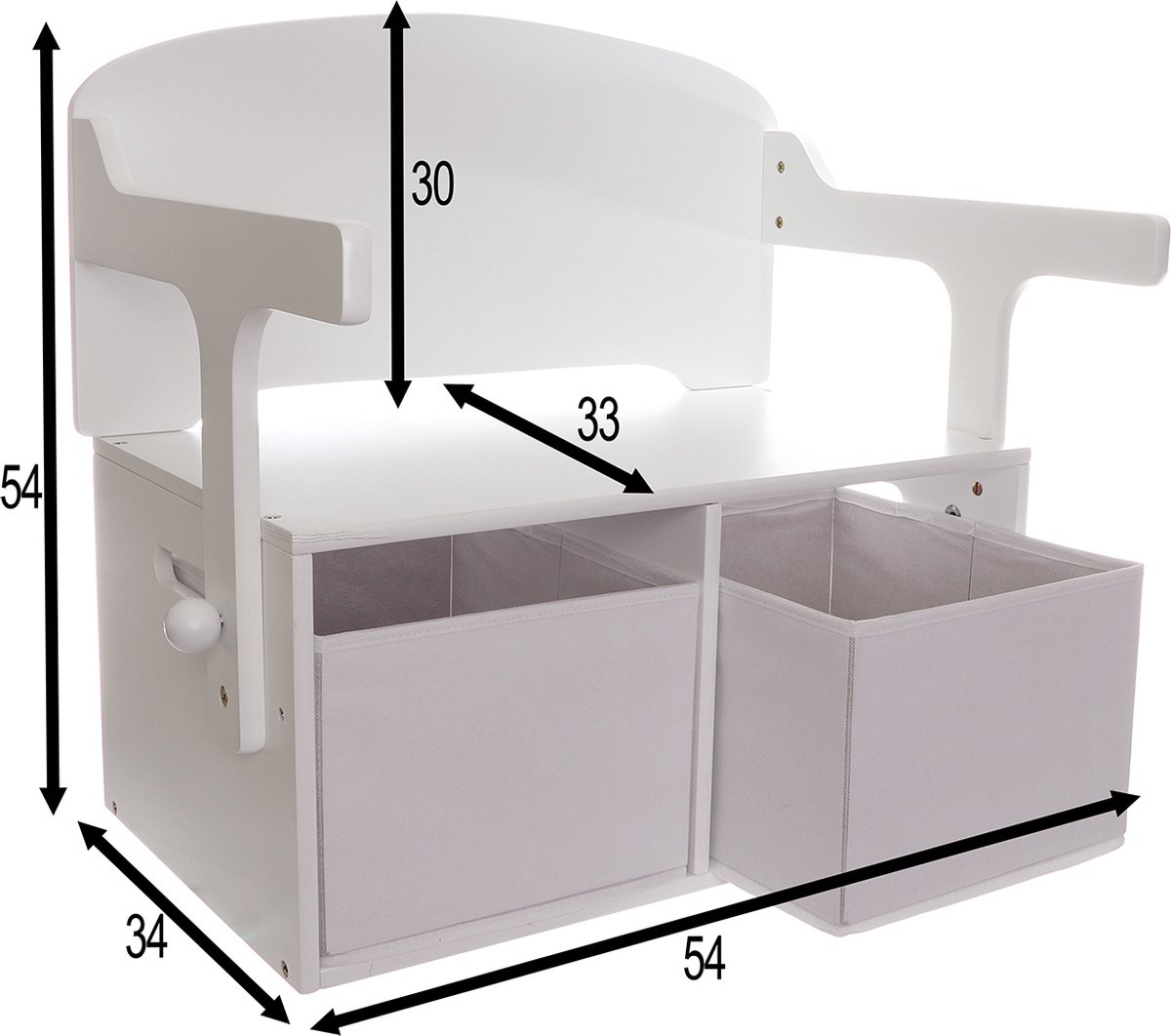 3 In 1 Kindertafel Met Bank Kinderzitgroep Van Hout Met O Deken 60 X 34 X 57 Cm Grijs