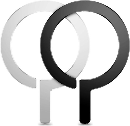 TECH-PROTECT - METALRING - MAGSAFE UNIVERSEL MAGNÉTIQUE ANNEAU 2-PACK NOIR ET ARGENT
