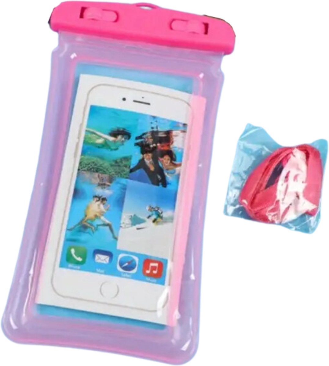 Nivard Waterdichte Telefoonhoesjes - Waterdicht Telefoonzakje - Waterproof Festival Opbergtasje - Documententasje - Waterbestendig - Roze