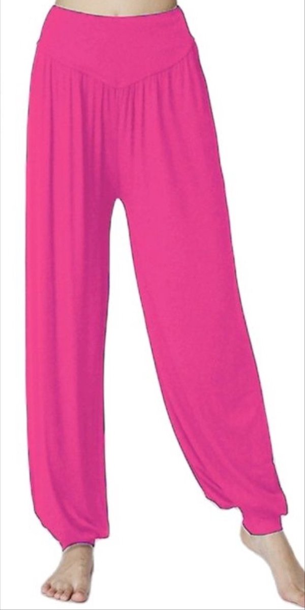 *** Comfortabele Harembroek - Harem palts - Yogabroek - Losse broek - Chillbroek - Harem - Roze - XXL - Chillpants - Yoga - van Heble® *** van Heble® — afbeelding 3