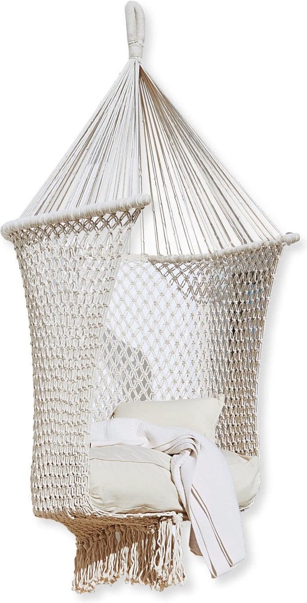 Loberon Hangstoel Raffaelle wit