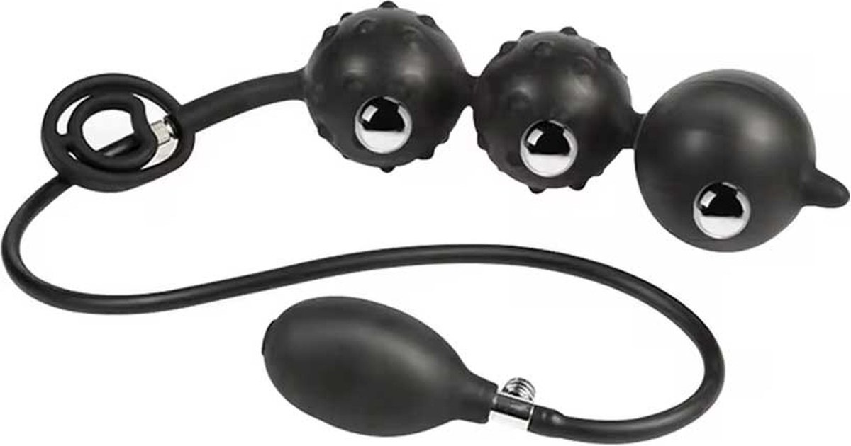 Goedkoopste Triple ball opblaasbare buttplug - Magnetische ballen - Anaalplug XXL - Anus - Buttplug - Anale Kralen - Opblaasbaar