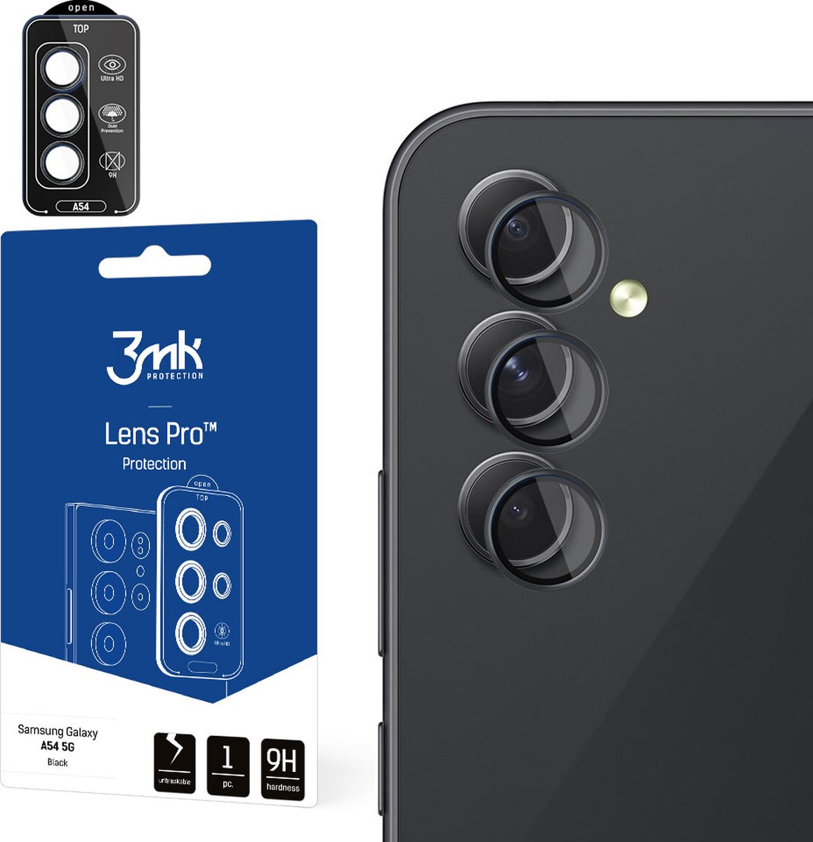 Samsung Galaxy A54 5G - 3mk Lens Protection Pro Black