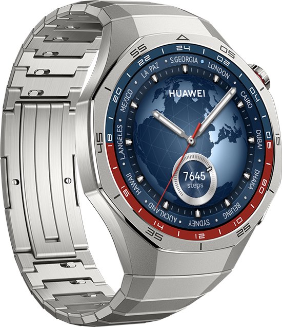 HUAWEI WATCH GT5 Pro 46mm Titanium Horlogeband met gratis cadeau Huawei FreeBuds 5i bol