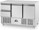 Koeltafel op wielen - 350 l - 2 laden/2 vakken - 136,5 x 70 cm - RVS - Royal Catering