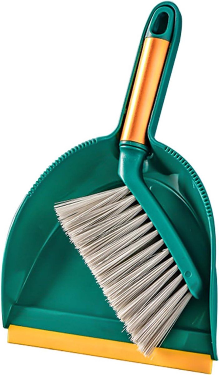 Goedkoopste Bezem mini-schep-en-veegset voor thuis en kantoor 27x18 cm