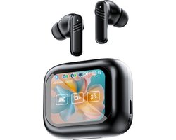 SoundVibe® - Earbuds Draadloos Met Noice Cancelling - Zwart - Bluetooth Oordopjes - Noice Cancelling Hoofdtelefoon - LX-10 Earpods met Scherm - Werkt Met Apple En Android - Earpods USB C - Wireless Earphons - Oortjes Draadloos