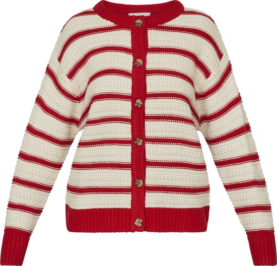SISTERS POINT Homca-ca - Cardigan Femme - Bamboo/Rubis - Taille M