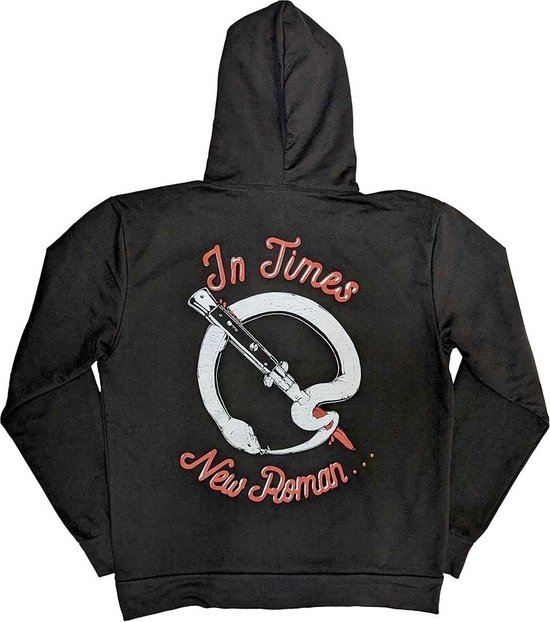 Queens Of The Stone Age - Sweat à capuche/pull avec logo serpent - L - Zwart