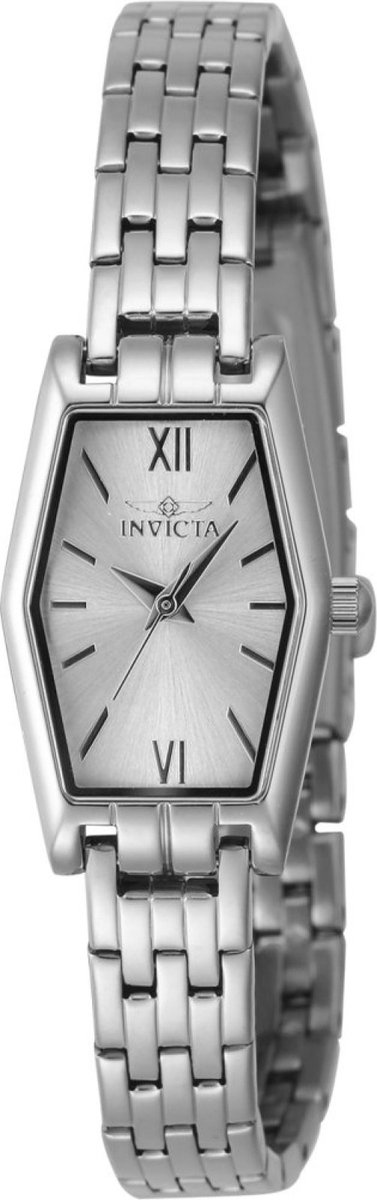 Invicta Angel 48122 Dames Horloge - Waterdicht - Analoog - Quartz Uurwerk - Roestvrij Staal met zilveren Wijzerplaat - 20mm