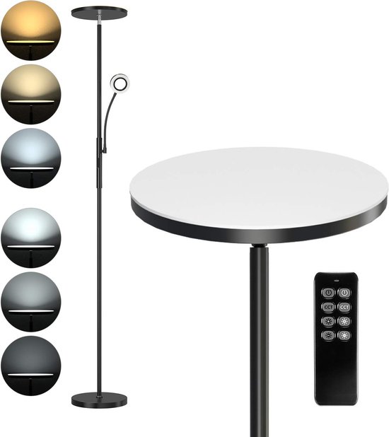 Anten Led-vloerlamp, woonkamer, dimbaar, 156 cm, staande lamp, modern