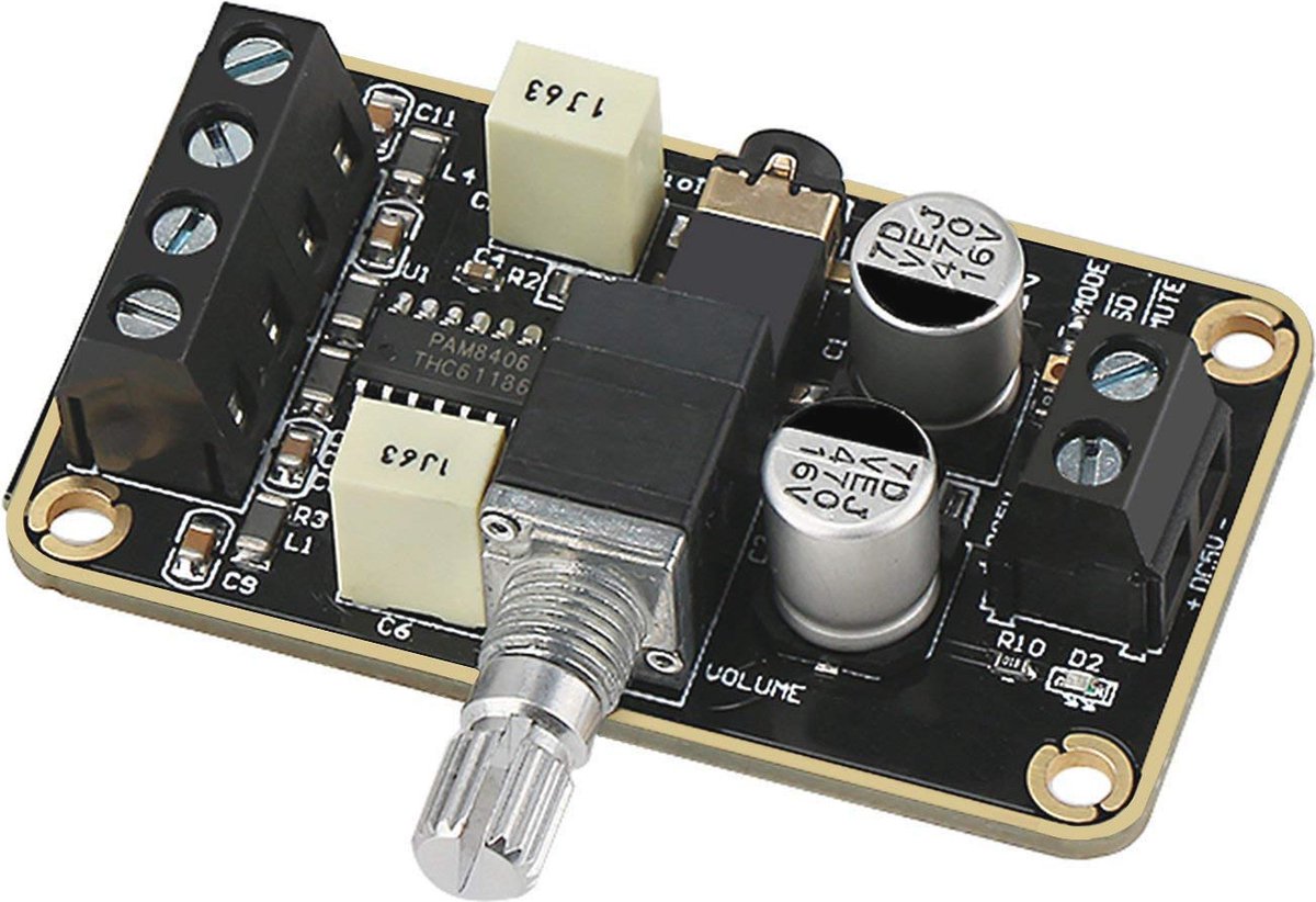 Digitale versterkerboard 5W + 5W - Stereoversterker 2-kanaals mini-klasse D