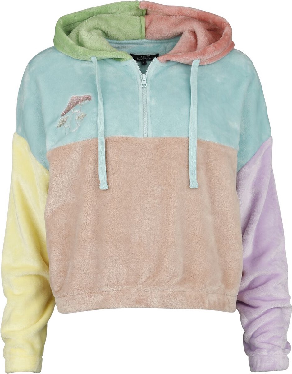 Full Volume Kleurrijke korte hoodie met rits - Dames - M