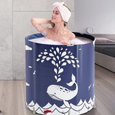IBBO® - Opvouwbaar zitbad - Bad voor volwassenen en kinderen - kinderbad - Opzetbad - opvouwbaar bad - zitdouche - mobiele badkuip met afvoer - bad - douche - Blauw