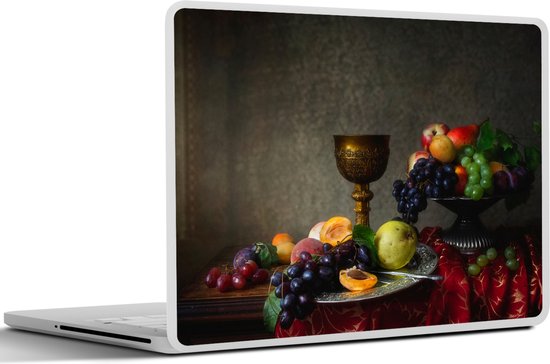 Laptop sticker - 12.3 inch - Rustiek - Tafel - Fruit - Stilleven - Beker - 30x22cm - Laptopstickers - Laptop skin - Cover