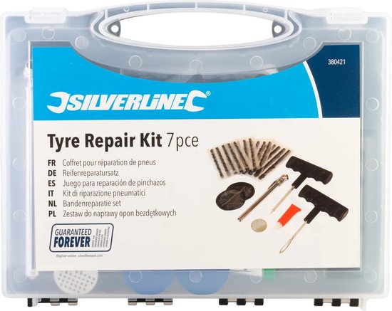 Silverline Complete bandenreparatieset voor auto, motor en scooter - 38-delig