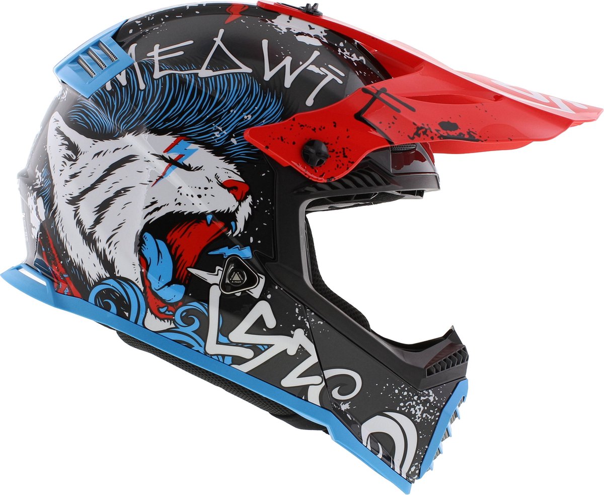 LS2 MX437 Fast II Mini Starmaw Zwart 06 Kids Crosshelm - Maat - Helm – foto 3