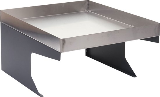 Garage tondeuse à gazon robot avec jardinière MCW-G60, auvent pour tondeuses à gazon, métal 37x60x70cm ~ acier inoxydable, anthracite