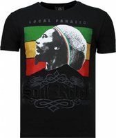 Soul Rebel Bob Marley - Rhinestone T-shirt - Zwart