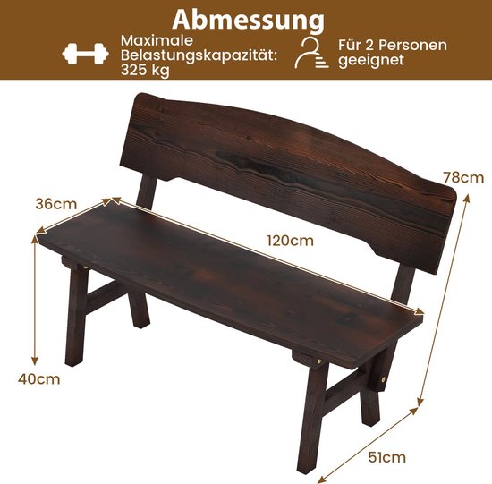 Amopatio Tuinbank, weerbestendig, polyrotan, uv-bestendig, tuinmeubelen