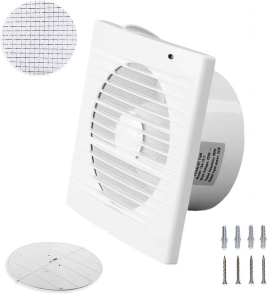 IN-OV -125 mm - ventilator voor luchtafvoer geïntegreerd muggennet