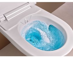 Geberit AquaClean Alba douchewc - 37.5x56.5x40.5cm - spoelrandloos - diepspoel - afstandsbediening - KeraTect - glans wit