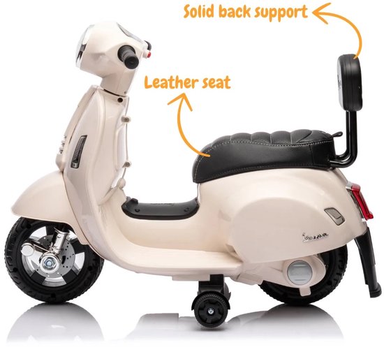 Vespa GTS - Elektrische Scooter 6V - voor Kinderen - tot 3 jaar - Wit van Vespa — afbeelding 2