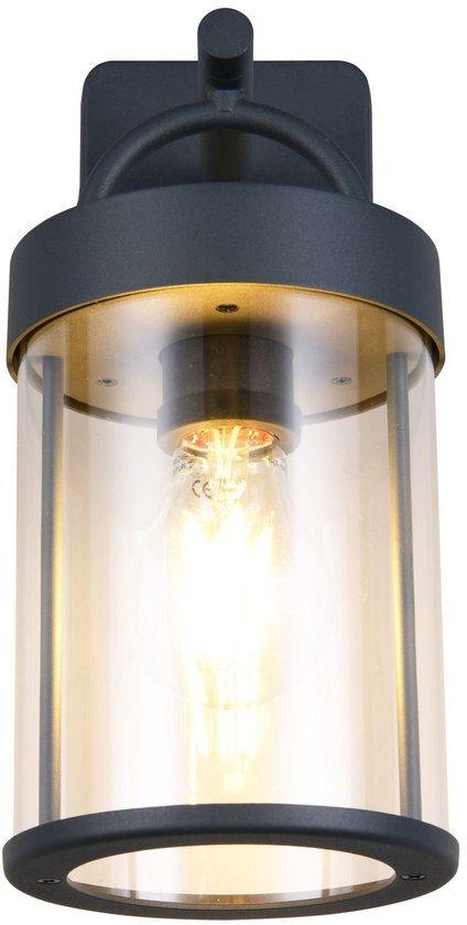REALITY ALMERIA - Wandlamp - Antraciet - excl. 1x E27 4 W - Wandmontage - Buitenverlichting - IP44